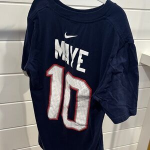 Nike Kids Navy Blue Drake Maye Shirt with White Accents